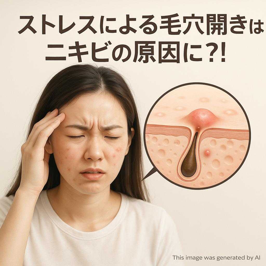 ストレスによる毛穴の開きはニキビの原因に?!
