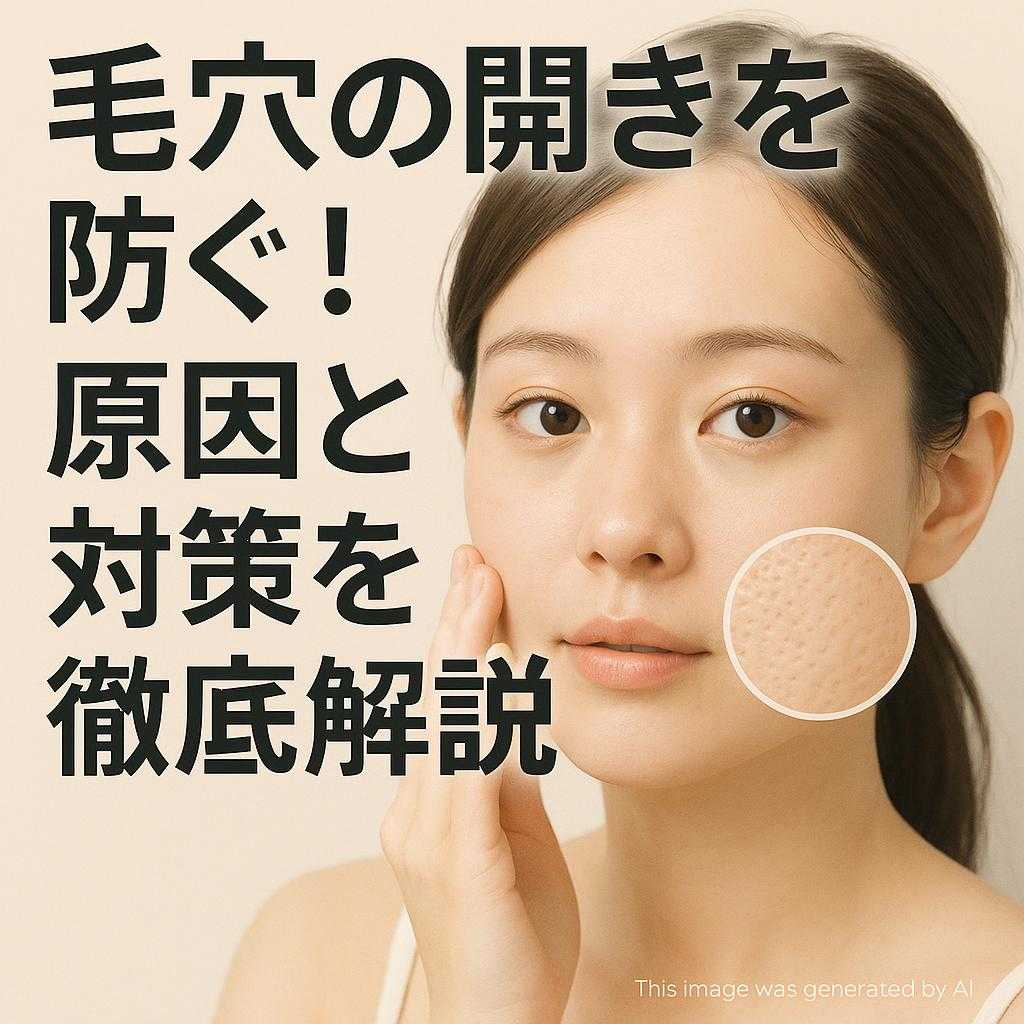 毛穴の開きを防ぐ！原因と対策を徹底解説