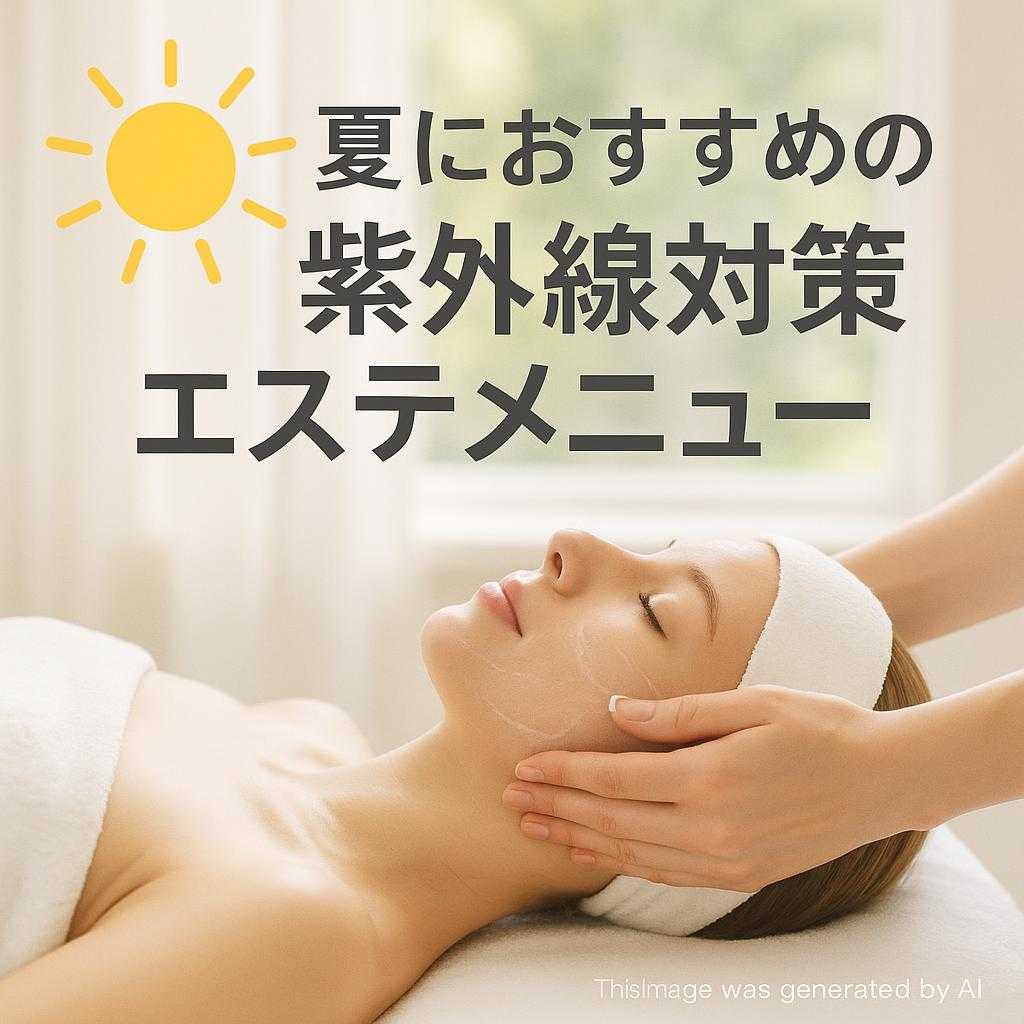 夏におすすめの紫外線対策エステメニュー
