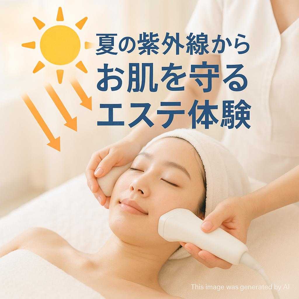 夏の紫外線からお肌を守るエステ体験