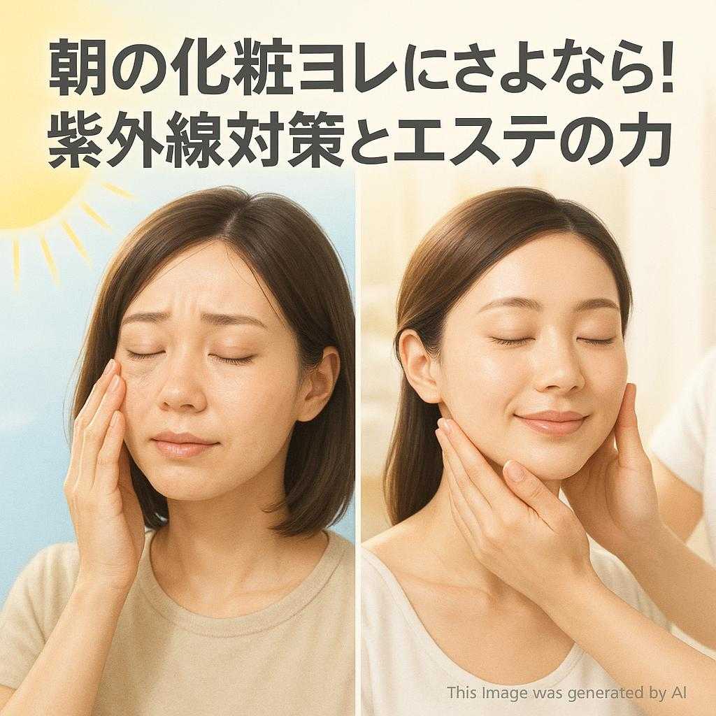 朝の化粧ヨレにさよなら！紫外線対策とエステの力