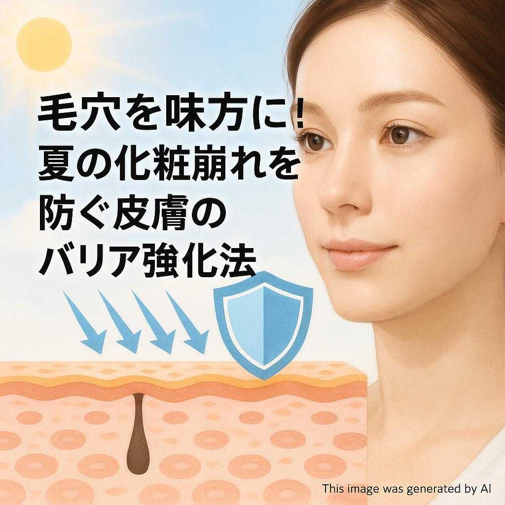 毛穴を味方に!夏の化粧崩れを防ぐ皮膚のバリア強化法