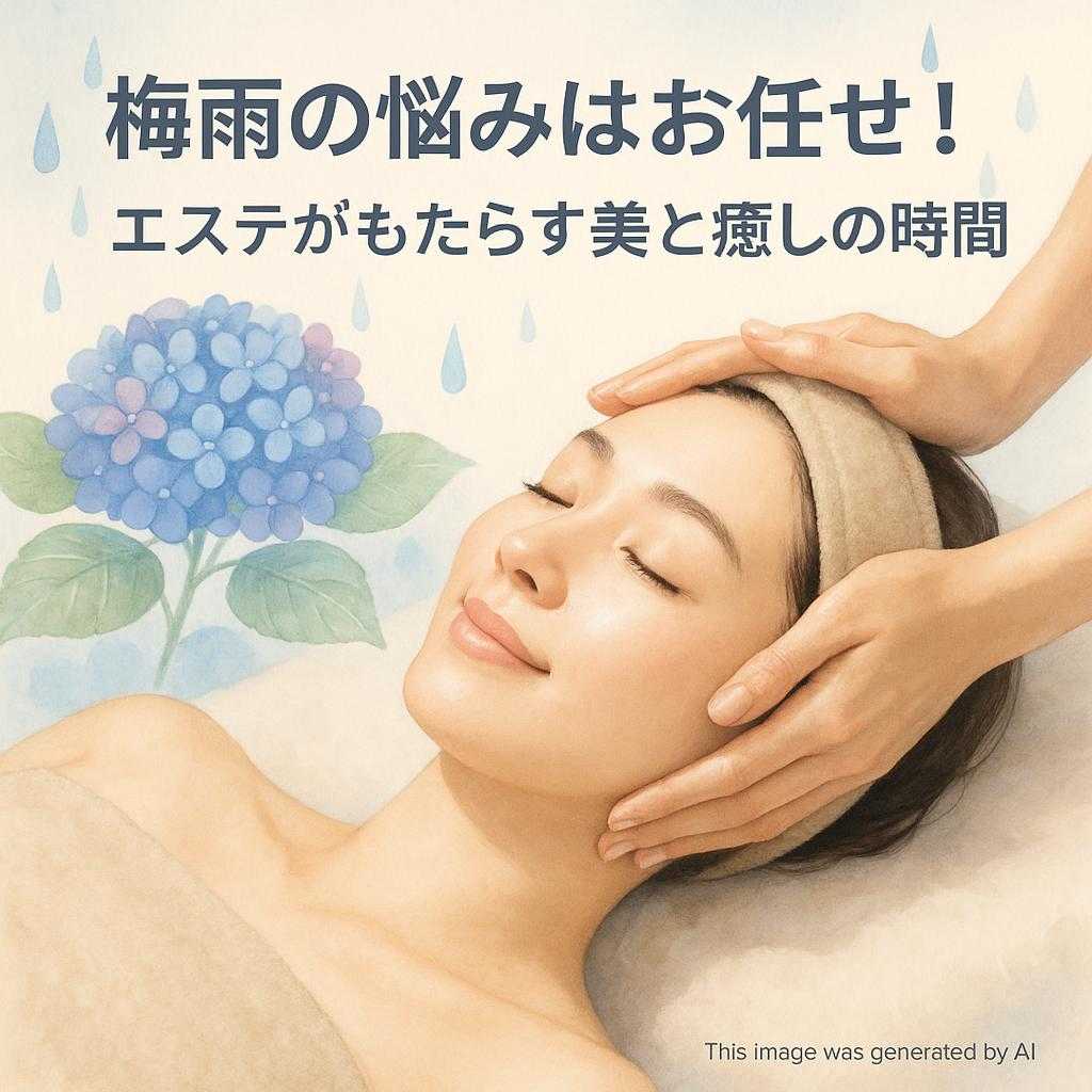 梅雨の悩みはお任せ！エステがもたらす美と癒しの時間