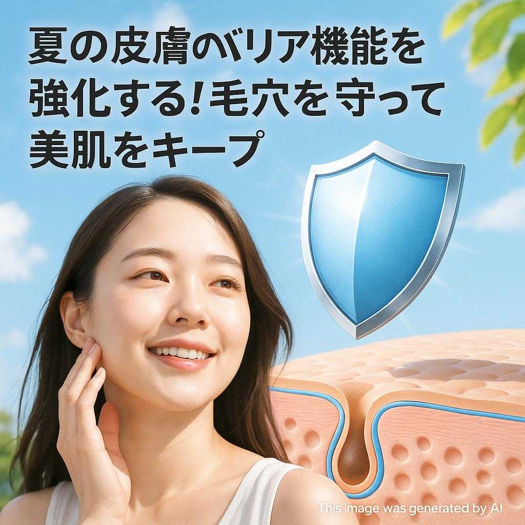 夏の皮膚のバリア機能を強化する！毛穴を守って美肌をキープ