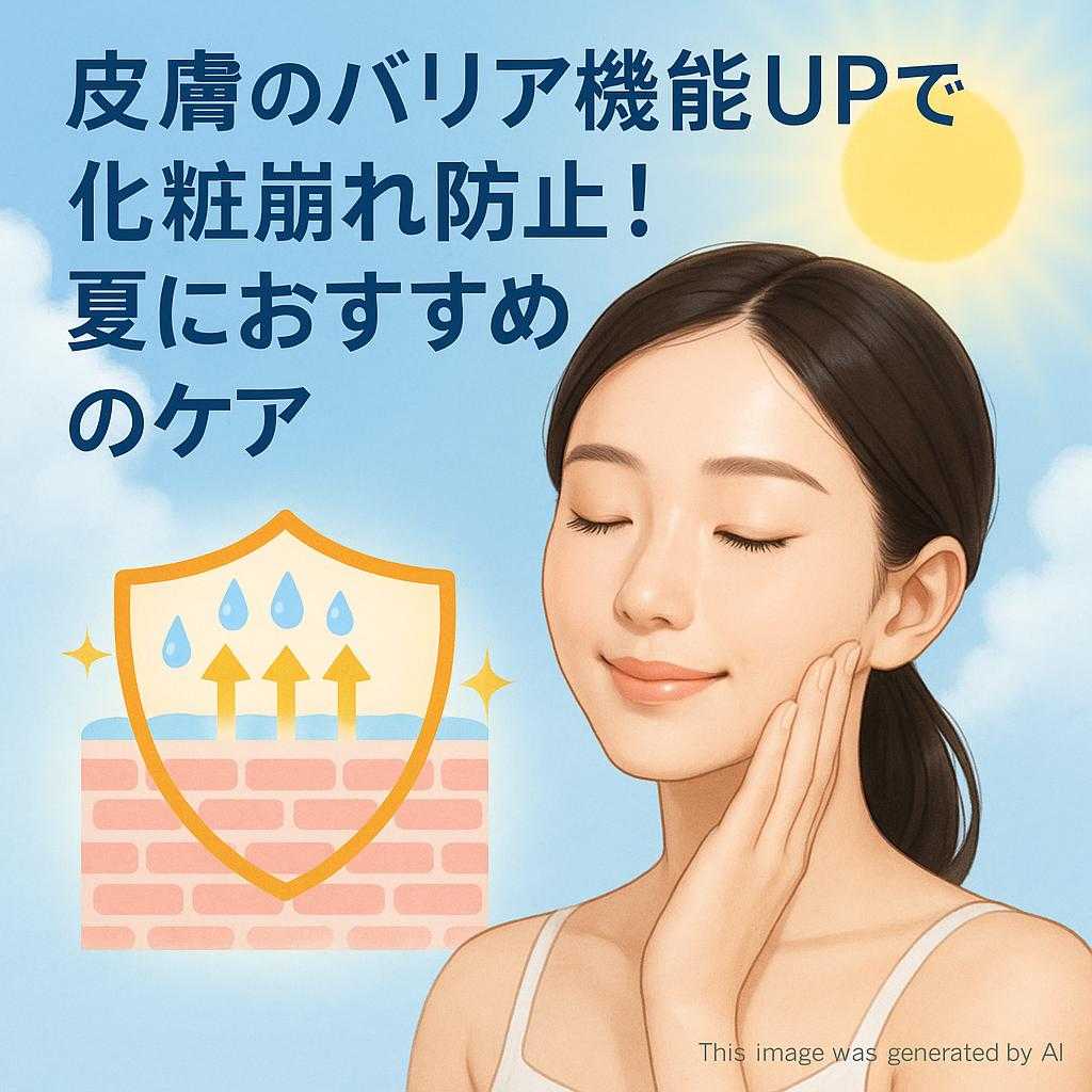 皮膚のバリア機能UPで化粧崩れ防止！夏におすすめのケア