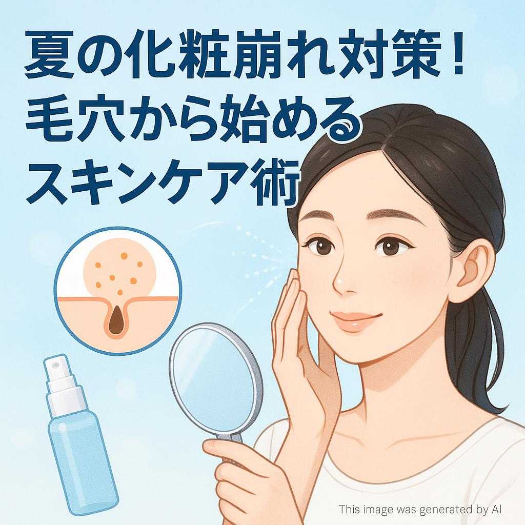 夏の化粧崩れ対策！毛穴から始めるスキンケア術