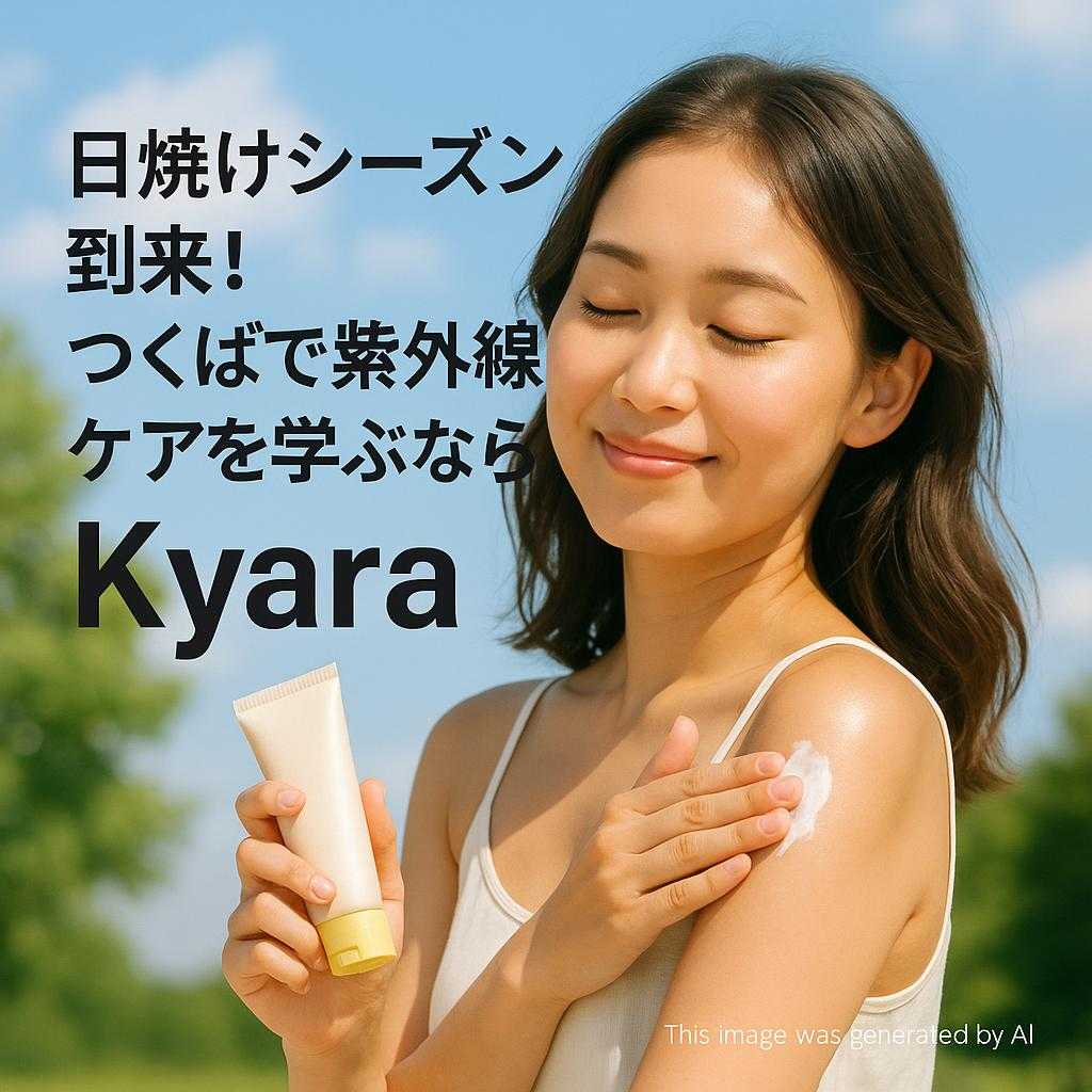 日焼けシーズン到来!つくばで紫外線ケアを学ぶならKyara