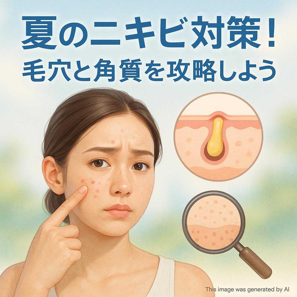 夏のニキビ対策!毛穴と角質を攻略しよう