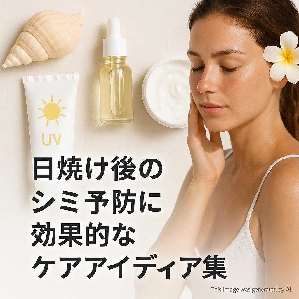 日焼け後のシミ予防に効果的なケアアイディア集
