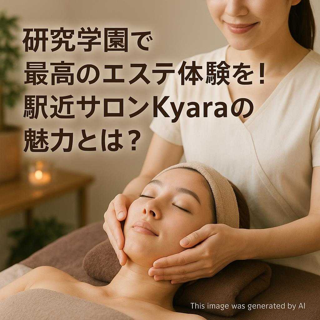 研究学園で最高のエステ体験を!駅近サロンKyaraの魅力とは?