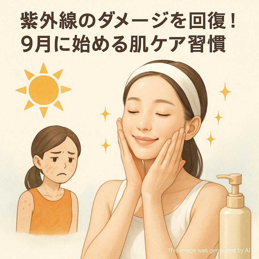 紫外線のダメージを回復！9月に始める肌ケア習慣