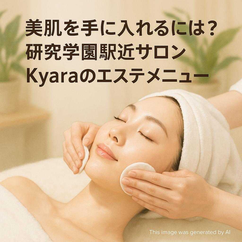 美肌を手に入れるには？研究学園駅近サロンKyaraのエステメニュー