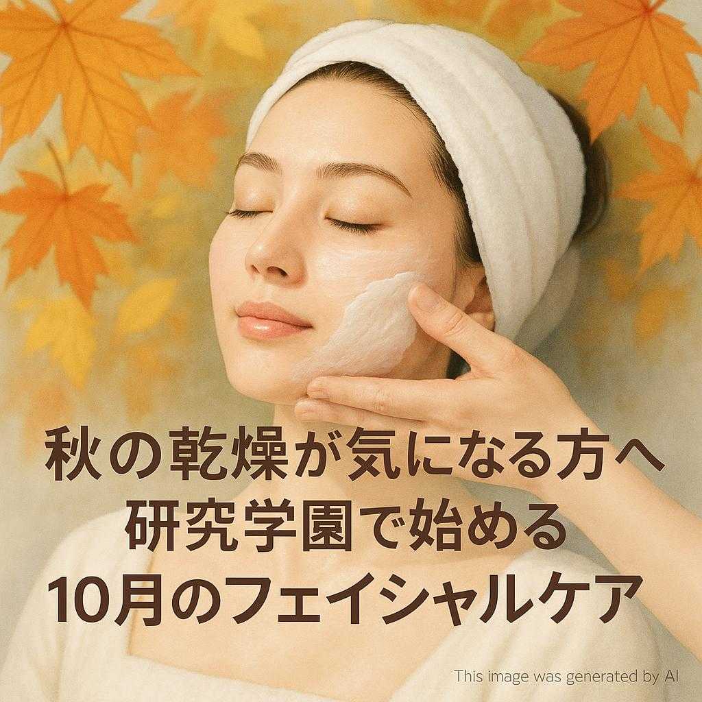 秋の乾燥が気になる方へ｜研究学園で始める10月のフェイシャルケア