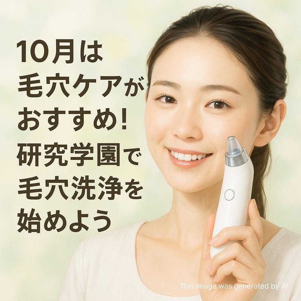 10月は毛穴ケアがおすすめ！研究学園で毛穴洗浄を始めよう