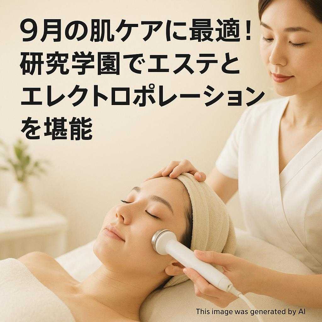 9月の肌ケアに最適！研究学園でエステとエレクトロポレーションを堪能