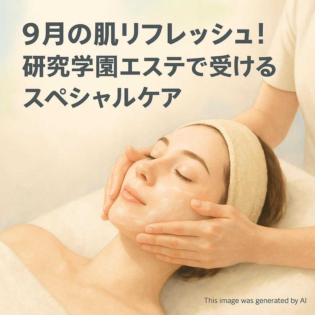 9月の肌リフレッシュ!研究学園エステで受けるスペシャルケア