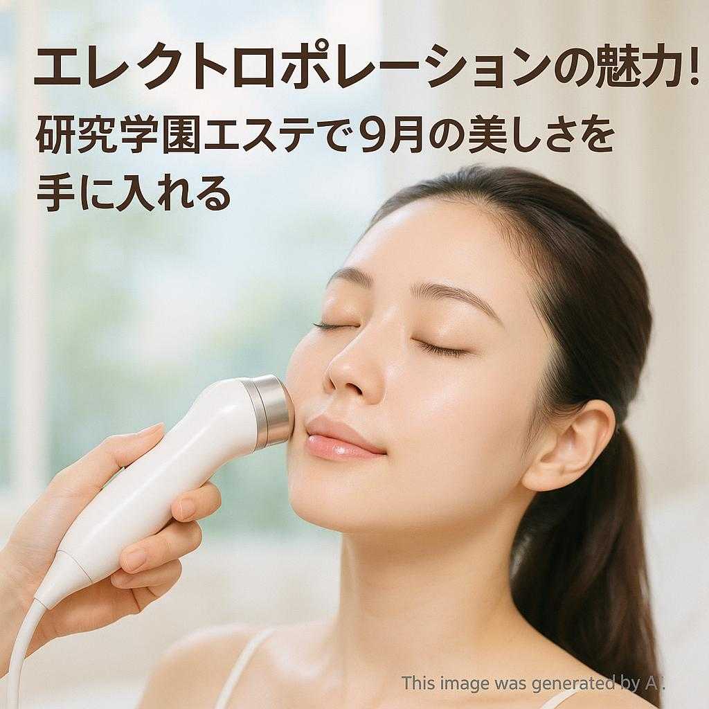 エレクトロポレーションの魅力！研究学園エステで9月の美しさを手に入れる