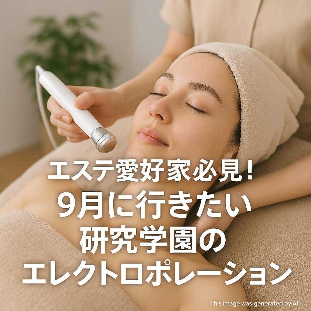 エステ愛好家必見！9月に行きたい研究学園のエレクトロポレーション