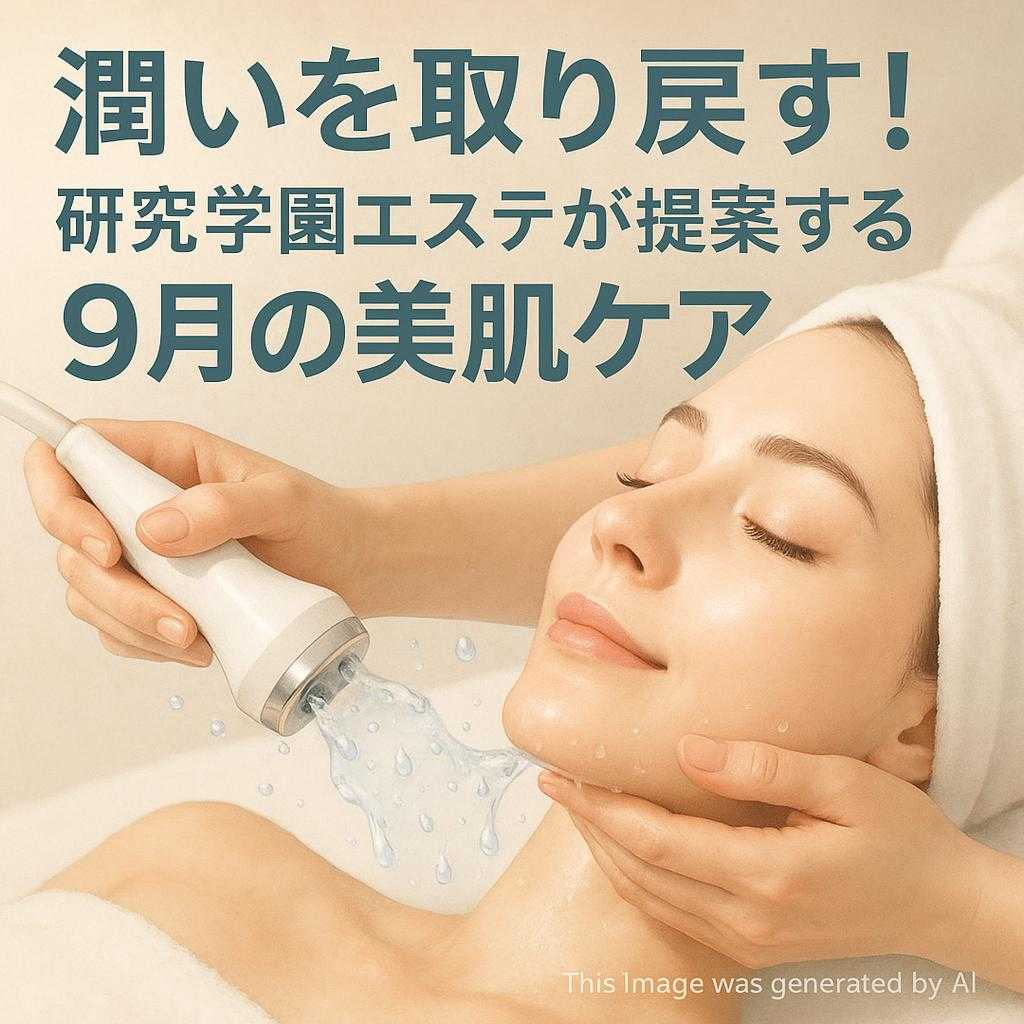 潤いを取り戻す！研究学園エステが提案する9月の美肌ケア