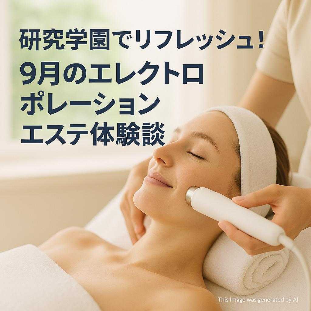 研究学園でリフレッシュ!9月のエレクトロポレーションエステ体験談
