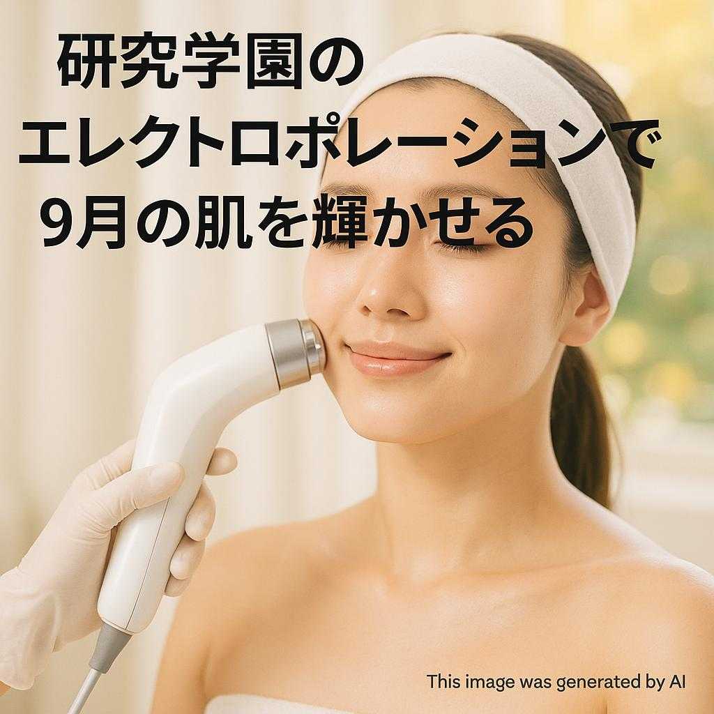 研究学園のエレクトロポレーションで9月の肌を輝かせる