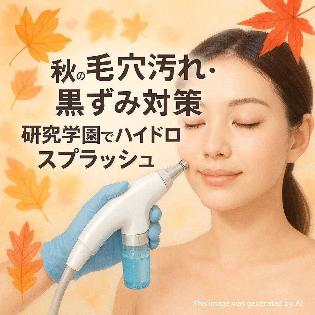 秋の毛穴汚れ・黒ずみ対策｜研究学園でハイドロスプラッシュ